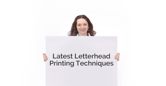 Young girl describing letterhead printing technique